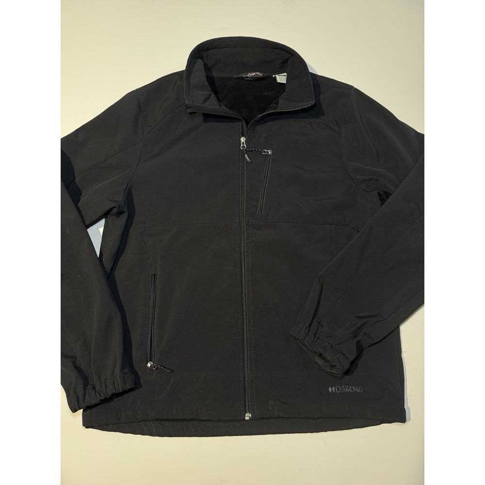 Black Diamond Double Diamond Jacket Men's XL Full Zip Soft Shell Fleece Lined